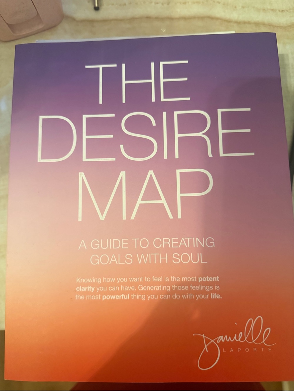 The Desire Map by Danielle LaPorte - Purple to Coral Gradient Cover